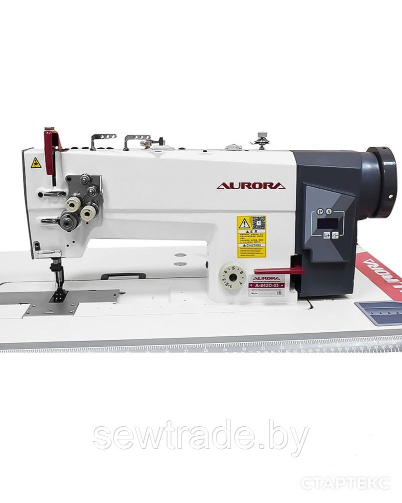 Двухигольная промышленная швейная машина AURORA A-842D-05 c прямым приводом голова - фото 1 - id-p186633837