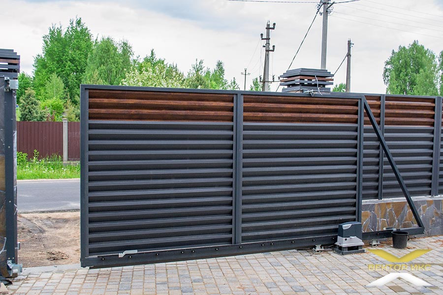 Забор жалюзи Т-800 комбинированный - фото 10 - id-p186633966