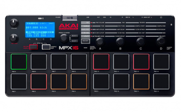 MIDI-контроллер Akai Pro MPX16 - фото 1 - id-p186655852