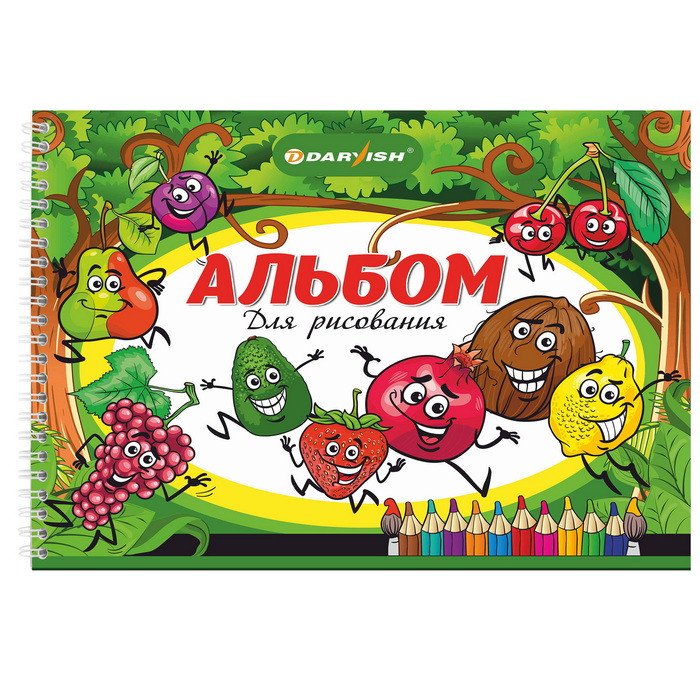 Альбом для рисования 40л на гребне для девочек