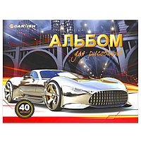 Альбом для рисования 40л на склейке для мальчиков "Darvish" плотность 100гр/м2