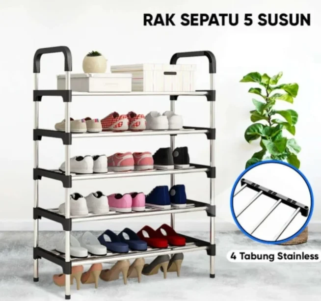 Полка для обуви 5-и ярусная, разборная SHOE RACK - фото 9 - id-p186676590