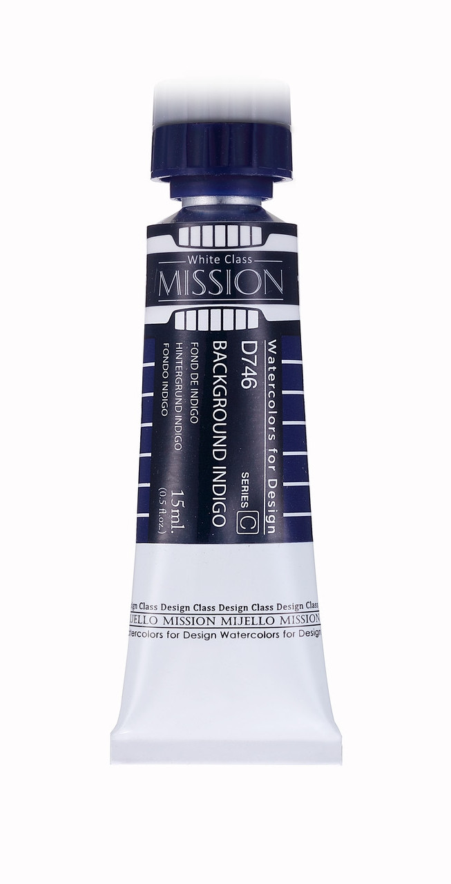 Акварельная краска Mission White, background indigo, 15 мл