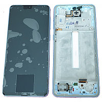 Дисплей (экран) для Samsung Galaxy A33 (A336) original с тачскрином (с рамкой), голубой