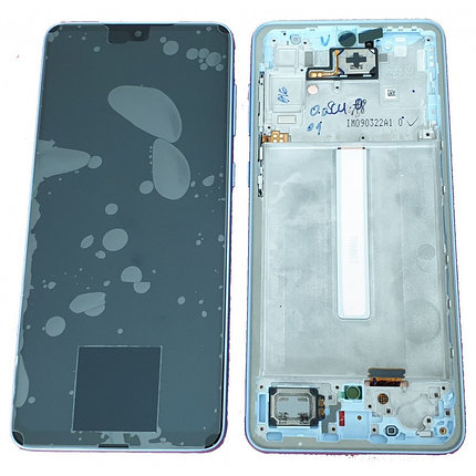 Дисплей (экран) для Samsung Galaxy A33 (A336) original с тачскрином (с рамкой), голубой, фото 2
