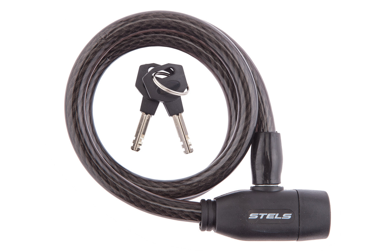 Трос-замок Stels 84103 с ключом, 10х800 мм