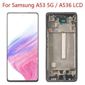 Дисплей (экран) для Samsung Galaxy A53 (A536) original с тачскрином (с рамкой), черный