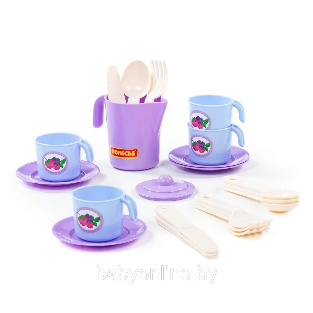 Набор детской посуды Анюта на 4 персоны в сеточке арт 80066 Полесье - фото 5 - id-p186698024