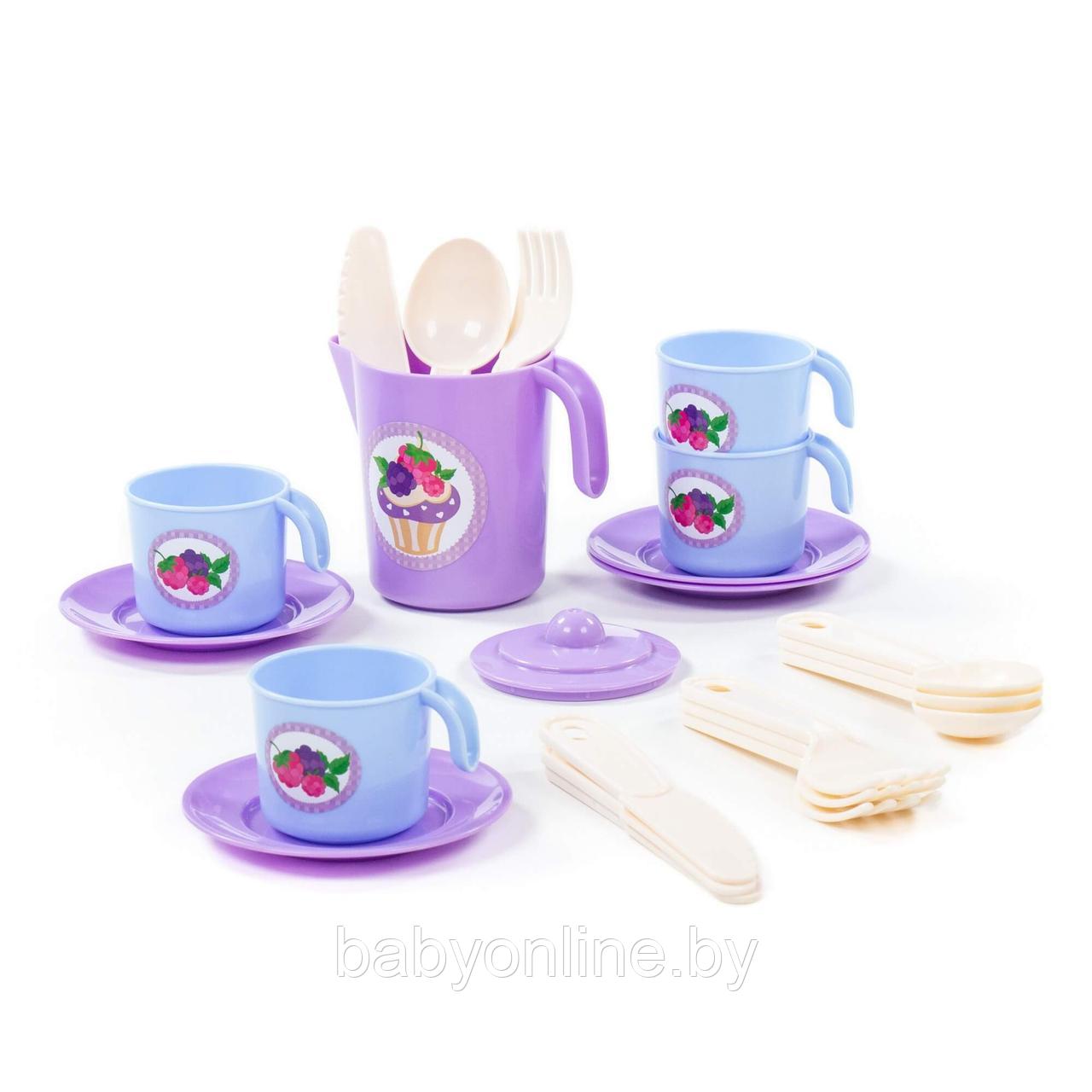 Набор детской посуды Анюта на 4 персоны в сеточке арт 80066 Полесье - фото 1 - id-p186698024