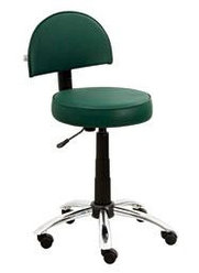 Табурет стул Соло хром + спинка для офиса и дома, стулья Solo Chrome High в искусственной коже V