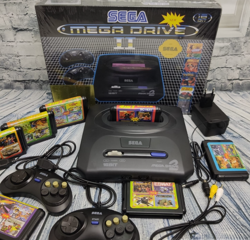Игровая приставка 16 bit Sega Mega Drive 2 (Сега Мегадрайв) 5 встроенных игр, 2 джойстика.Супер-цена - фото 2 - id-p124445865