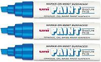 Перманентный маркер Uni Paint PX-30 4-8,5мм. Клиновидное перо. Синий unipaint px 30 blue