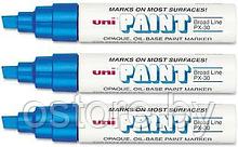 Перманентный маркер Uni Paint PX-30 4-8,5мм. Клиновидное перо. Синий unipaint px 30 blue