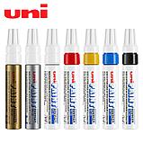 Перманентный маркер Uni Paint PX-30 4-8,5мм. Клиновидное перо. Синий unipaint px 30 blue, фото 3