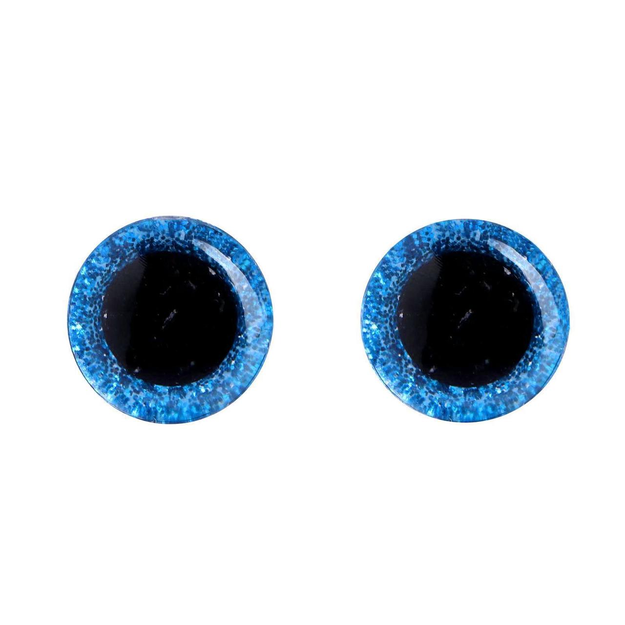 Глаза для игрушек блестящие 14 мм: синие - фото 1 - id-p186707009