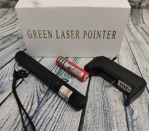 Лазерная указка Green Laser Pointer 303 с ключом - фото 3 - id-p186765615