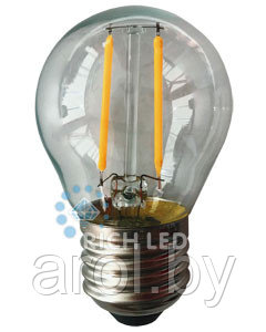 Лампа для Белт-лайта Rich LED, 2 Вт, цоколь Е27, d=45 мм, филамент, теплый белый,