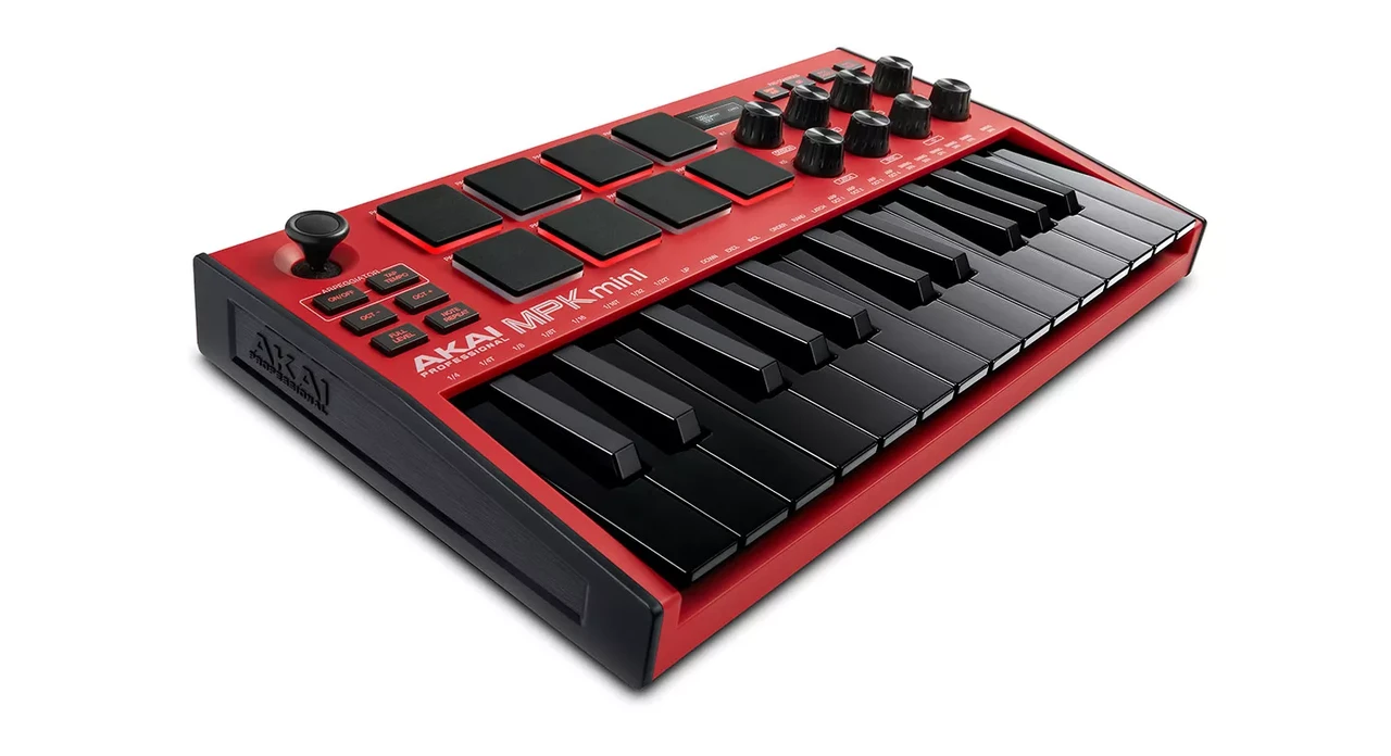 MIDI-клавиатура Akai Pro MPK Mini Red MK3 - фото 2 - id-p186721210