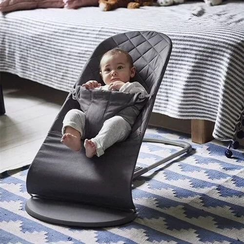 Кресло-шезлонг для новорожденных Good Luck / Кресло-качалка для ребёнка (серый) - фото 4 - id-p165060134