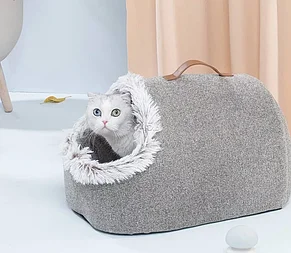 Переноска-лежанка для животных Xiaomi Furrytail Hand Held Soft Cat Bed (Серый), фото 2