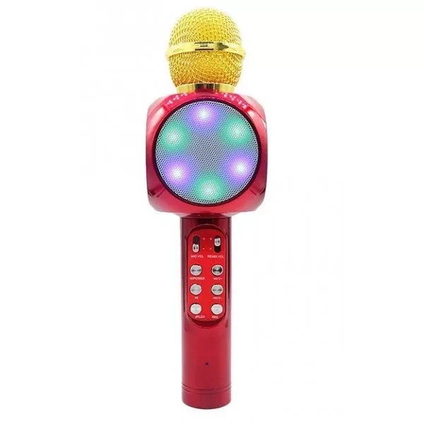 Беспроводной караоке-микрофон с колонкой WSTER WS-1816 Red (1) - фото 1 - id-p143514666