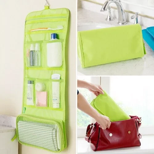Дорожная сумка для гигиенических принадлежностей Travel Storage Bag (органайзер) Зелёный - фото 7 - id-p160737693