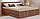 Кровать двуспальная Мелисса 1400 (ДСП шимо темный), фото 2