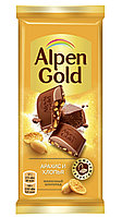 Шоколад Alpen Gold молочный с арахисом и кукурузными хлопьями 85г