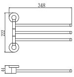 Savol Полотенецедержатель рога поворотные 3-е S-005603, фото 2
