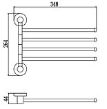 Savol Полотенецедержатель рога поворотные 4-е S-005604, фото 2