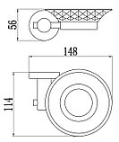 Savol Мыльница к стене со стеклом декоративным S-005659, фото 2