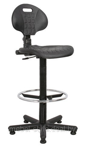 Специальное кресло ВИТО GTS для лабораторий без подлокотников, стул VITO GTS полиуретан черный - фото 3 - id-p186803274