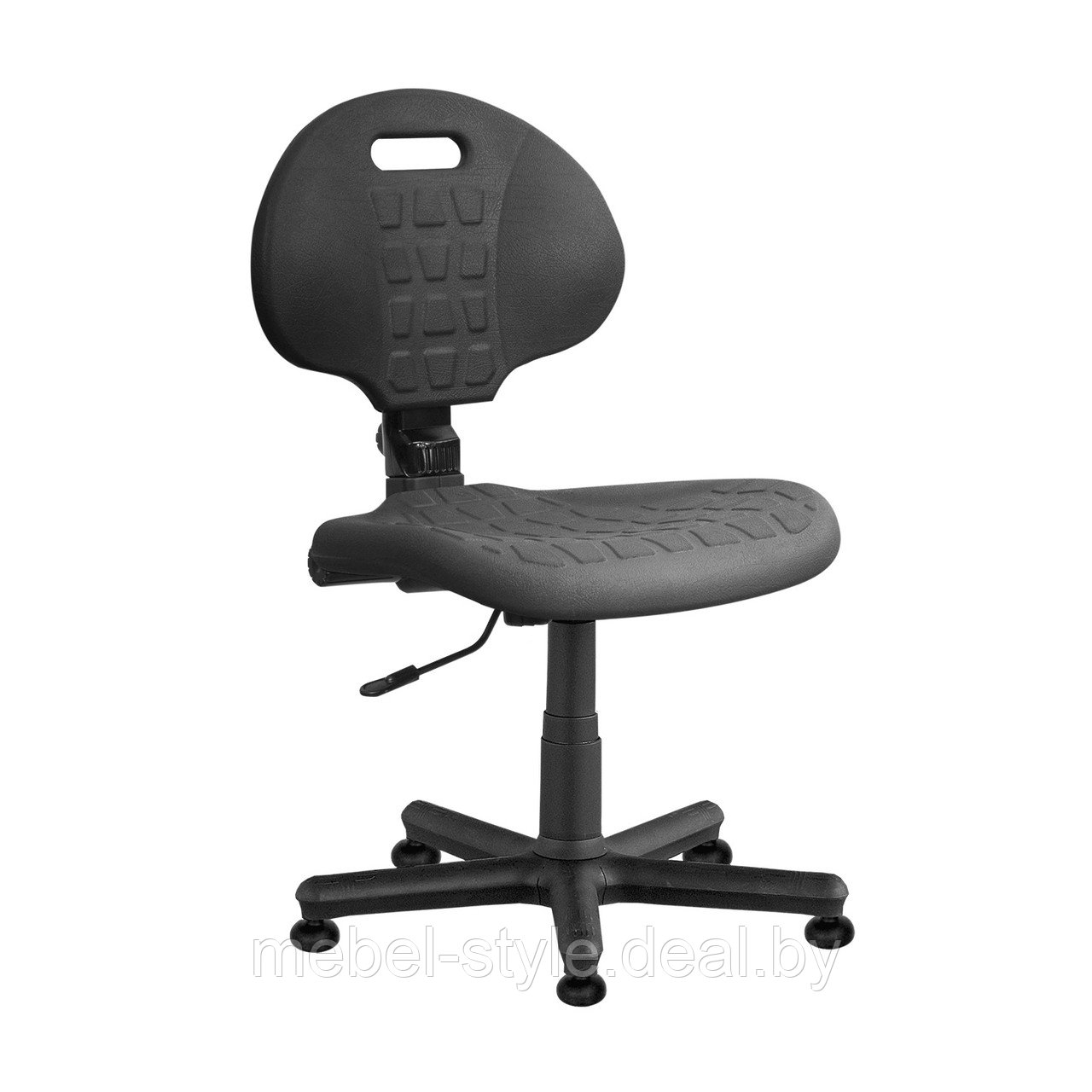 Специальное кресло ВИТО GTS для лабораторий без подлокотников, стул VITO GTS полиуретан черный