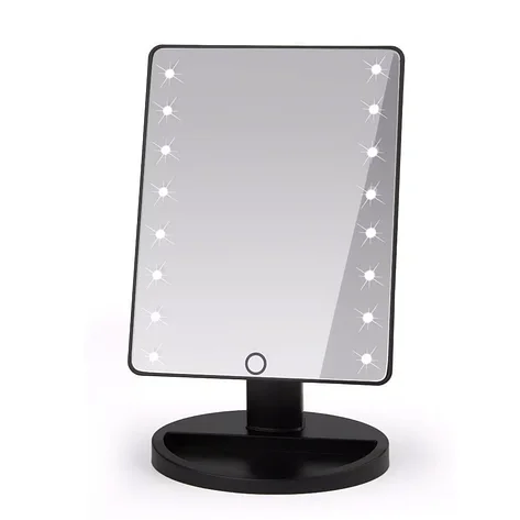 Косметическое зеркало с подсветкой Large Led Mirror (Черный), фото 2