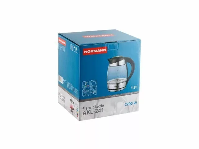 Чайник электрический AKL-241 NORMANN (2200 Вт; 1,8 л; стекло; 60-70-80-90-100C; поддержание температуры; - фото 7 - id-p186807233