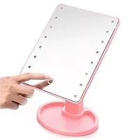 Косметическое зеркало с подсветкой Large Led Mirror (Розовый)