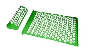 Набор для акупунктурного массажа 2 в 1 в чехле: акупунктурный коврик + акупунктурная подушка ( зелёный) - фото 2 - id-p143730648