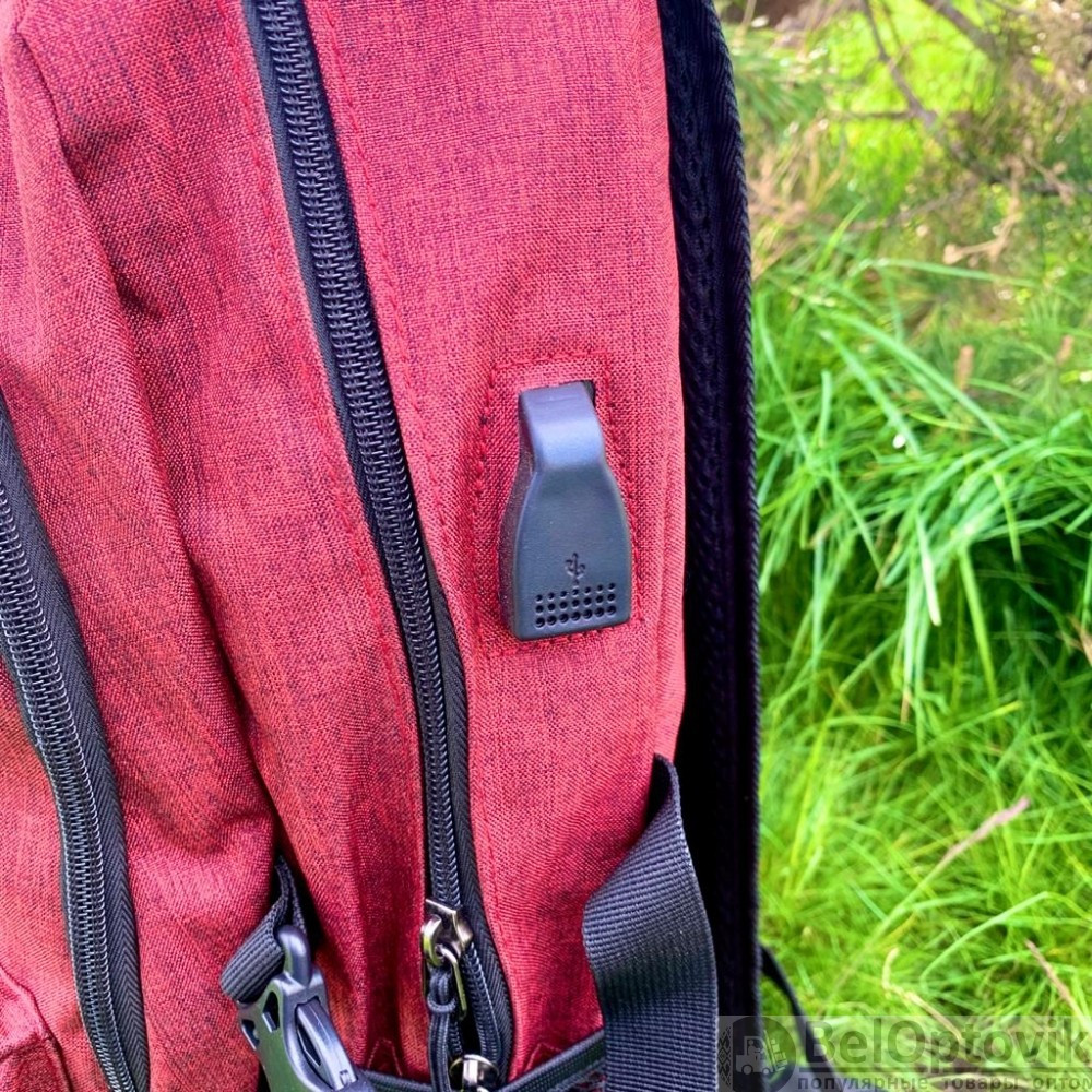 Городской рюкзак Gerk с USB и отделением для ноутбука до 17,32 Синий - фото 8 - id-p182354713