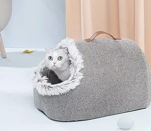 Переноска-лежанка для животных Xiaomi Furrytail Hand Held Soft Cat Bed (Серый), фото 2