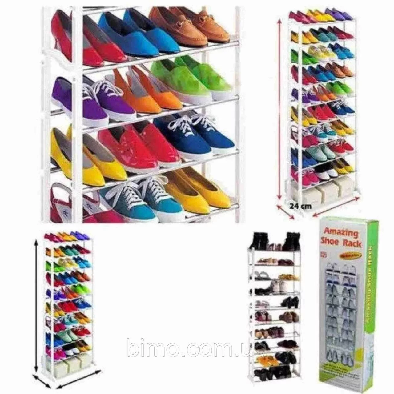 Полка для обуви органайзер 2Life Amazing Shoe Rack 10 полок на 30 пар - фото 3 - id-p179779990