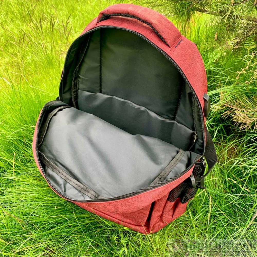Городской рюкзак Gerk с USB и отделением для ноутбука до 17,32 Серый - фото 7 - id-p181949418