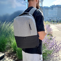 Городской рюкзак Urban с USB и отделением для ноутбука до 15.75 Серый с черным