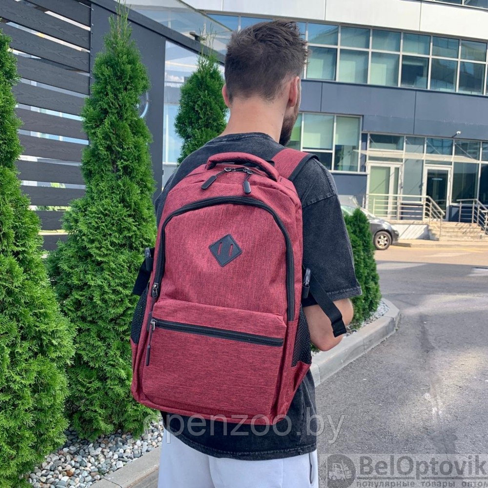 Городской рюкзак Gerk с USB и отделением для ноутбука до 17,32 Красный - фото 2 - id-p182277668