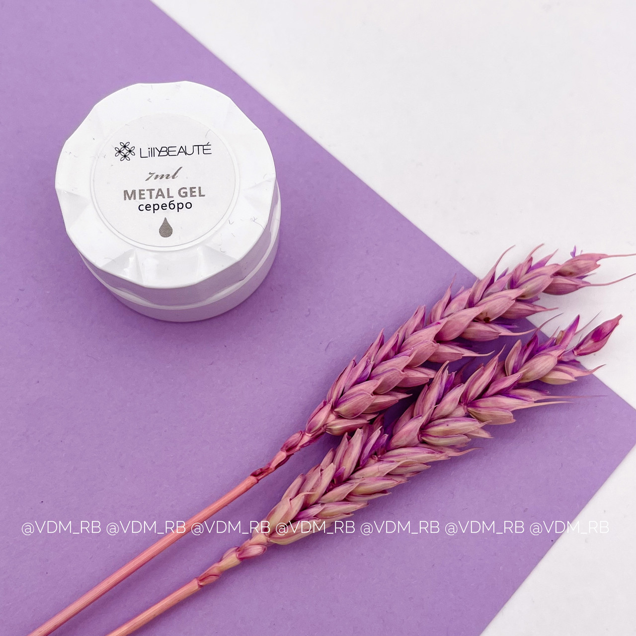 Гель-краска LillyBeaute Metallic Gel серебро, 5 мл
