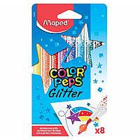 Фломастеры с глиттер-эффектом Maped "Color peps", 8 шт