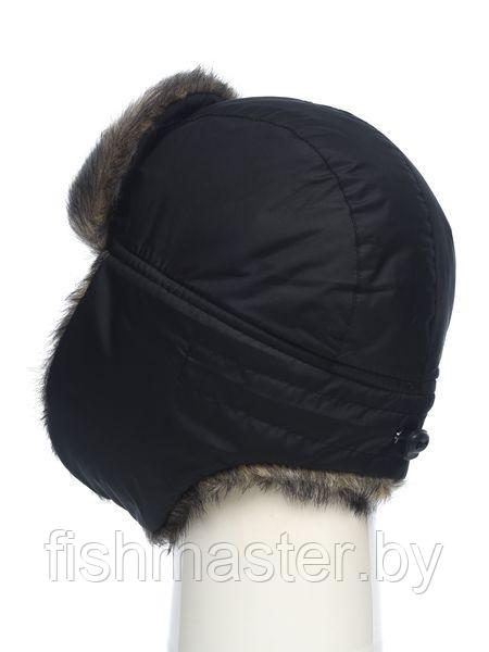 Шапка ушанка зимняя HUNTSMAN Евро Волк с маской цвет Черный ткань Taslan - фото 4 - id-p186871490