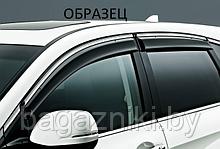 Ветровики клеящиеся Cobra tuning Mitsubishi Outlander II XL 2007-2012 с хромированным молдингом