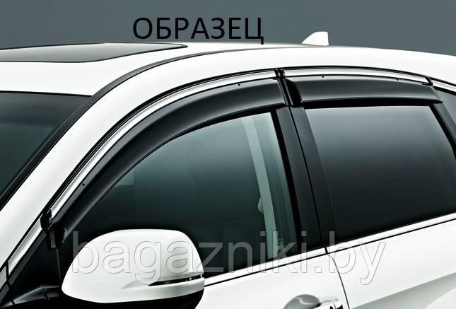 Ветровики клеящиеся Headway Mitsubishi Outlander  2012-2015 с хромированным молдингом