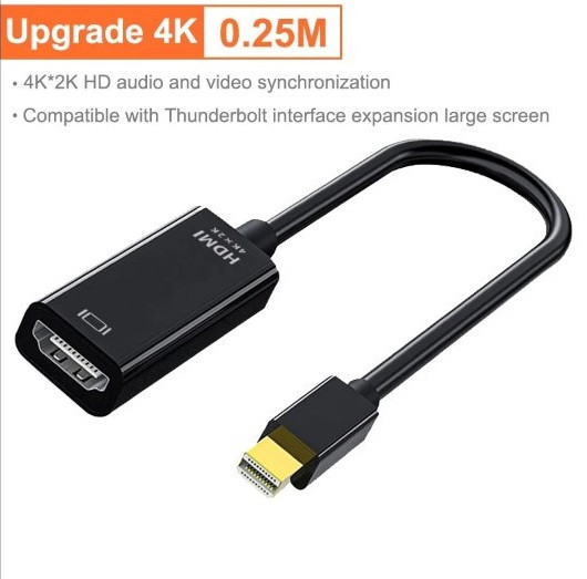 Переходник MiniDisplayPort - HDMI 0.25м - Вход MiniDisplayPort - Выход HDMI