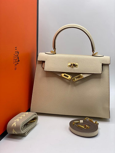 Hermès Rodéo bag in linen and leather. Brown Beige ref.199216